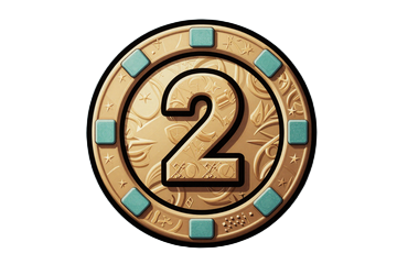 Comic-Badge Einzahlung 2 mit M&uuml;nzstapel f&uuml;r den zweiten Betsson Bonus