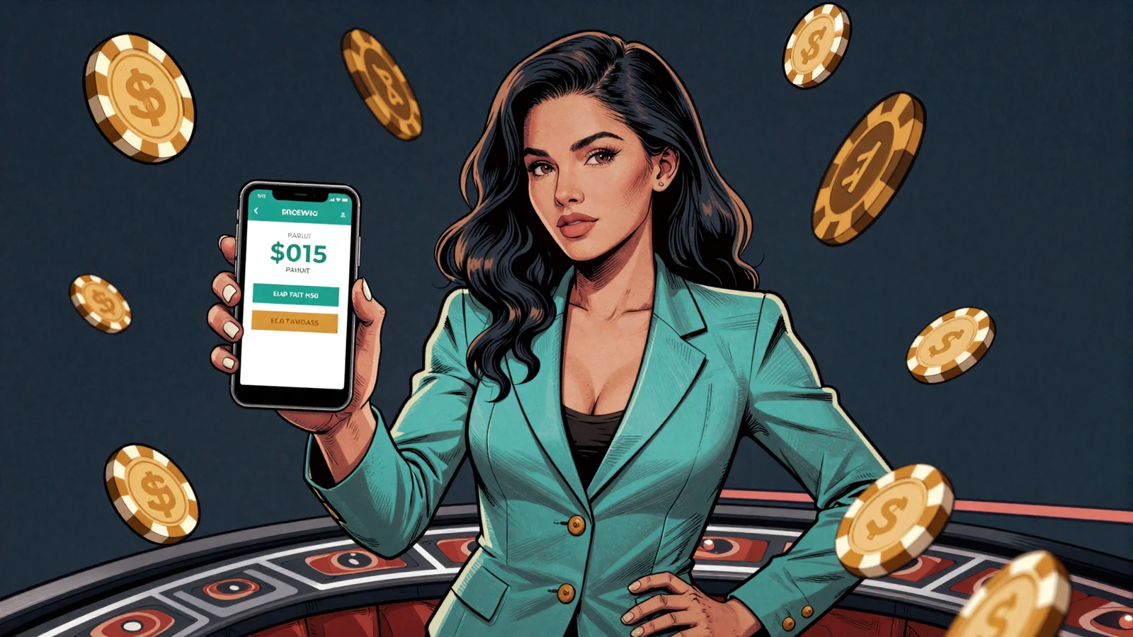 Comic-Casino Model mit Smartphone und Sofortauszahlung im Online Casino mit PayPal bei Betsson