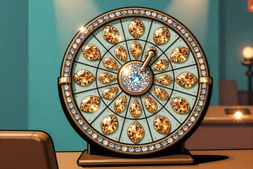 Diamantbesetztes Mega-Prize-Rad als Symbol f&uuml;r Jackpot-Slots bei Betsson