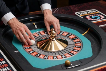 Live Roulette Rad mit Croupier f&uuml;r das Live Casino bei Betsson