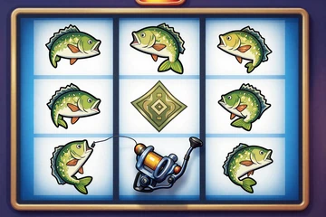 Big Bass Bonanza Online Slot mit Angel-Motiv und Fisch-Geld-Symbolen bei Betsson